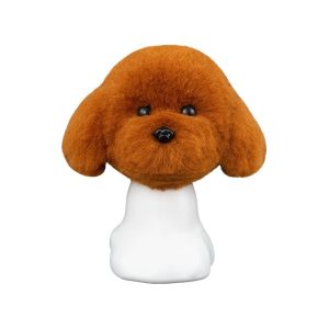 Начало 62 Кафява козина за глава на манекен за груминг обучение - пудел pet trim